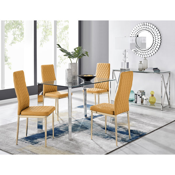 Metro Lane Samirah 4 Person Dining Set & Reviews Wayfair.co.uk